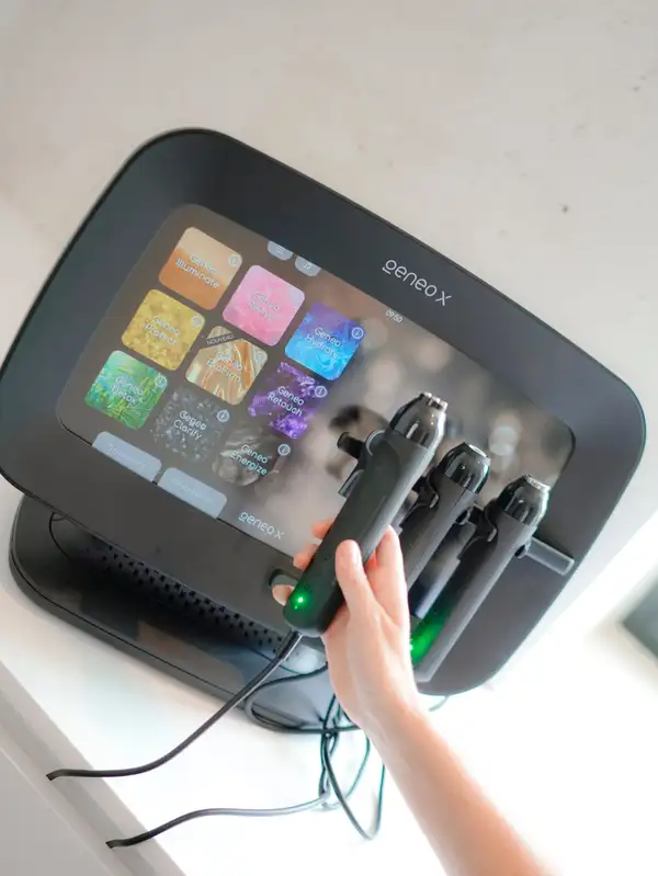 L'appareil GENEO X et ses pièces à main à La Maison Cocoon